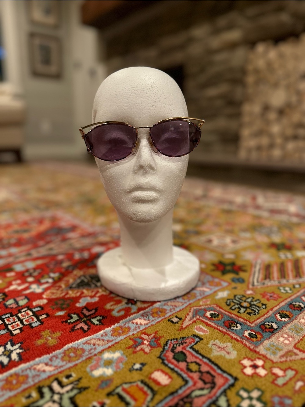 Vintage PALOMA PICASSO 3778 48 sunglasses 80s optyl purple
